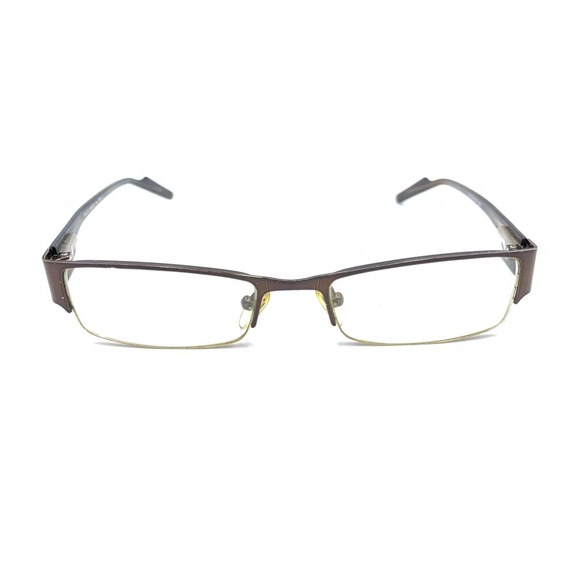 Gucci 3070 Dark Brown Metal Half Rim Eyeglasses Frames 51-17 138 Italy Designer - Picture 2 of 12